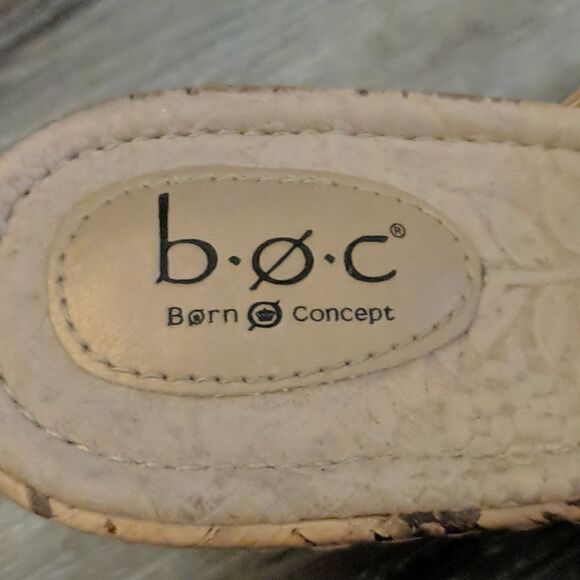 B.O.C. Born Concept tan kork wedges Sz 10 NWOT - Picture 6 of 9